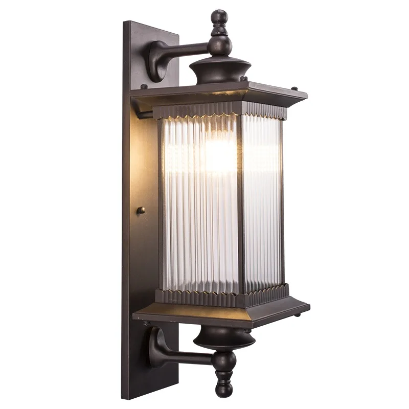 LED decorative design lights courtyard waterproof water textured glass christmas lights outdoor outdoor wall sconce