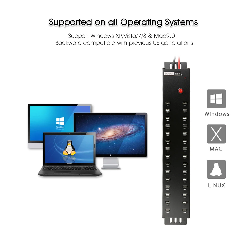 Sipolar A-812  300W 30 Ports  usb Hub  for Computer Accessories Phone Charging station Usb Charger Hub