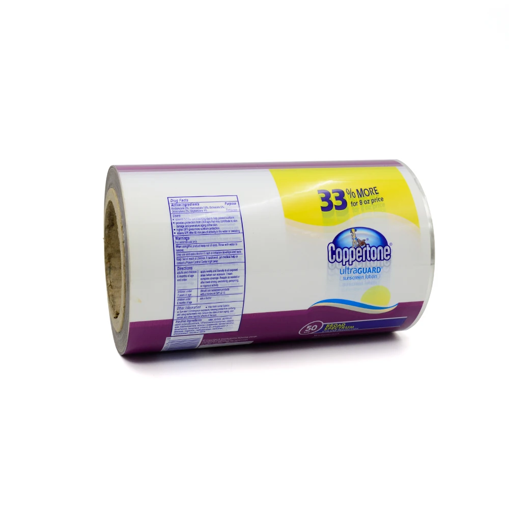 Food Grade Clear Plastic Film Roll for Packaging Sealed Plastic Bag Roll Cosmetic Packaging Sunscreen Cream Packaging