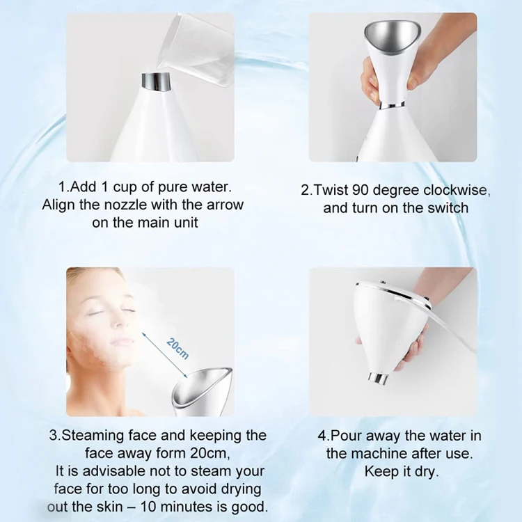 New Product Professional Streamer Face Led Ionic Humidifier Mister Mist Nano Facial Steamer