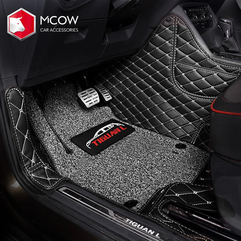 Mcow Car Mats Factory Wholesale 4 Pieces Durable Leather Custom Fit Car Floor Mats Used For Different Car Brands