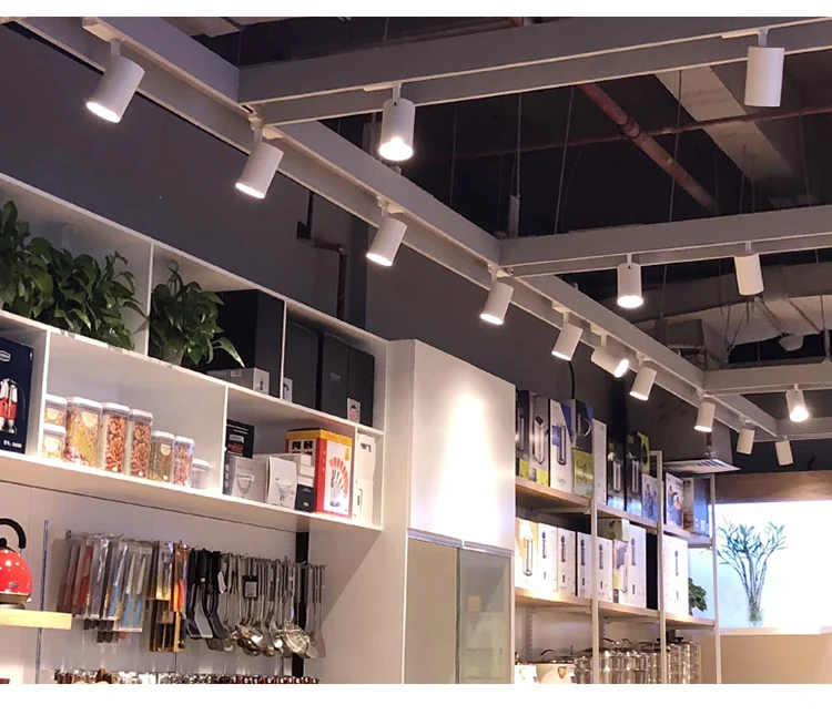 White Black Ceiling Spotlight Led Track Lamp with SMD Chip for Commercial Lighting 5W 12W 18W