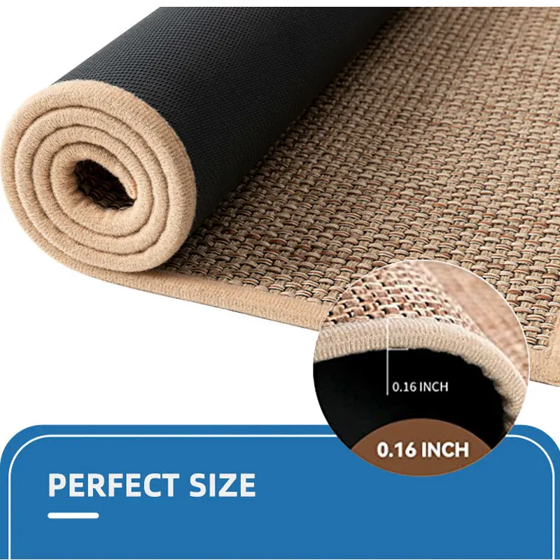 Household flax Linen Water absorption Non-slip Foot pad doormat home use custom floor mats carpet for kitchen