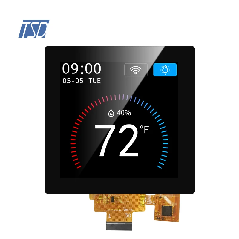 Custom 4' 4 Inch 720x720 Resolution MIPI USB I2C Interface Capacitive Touch Screen