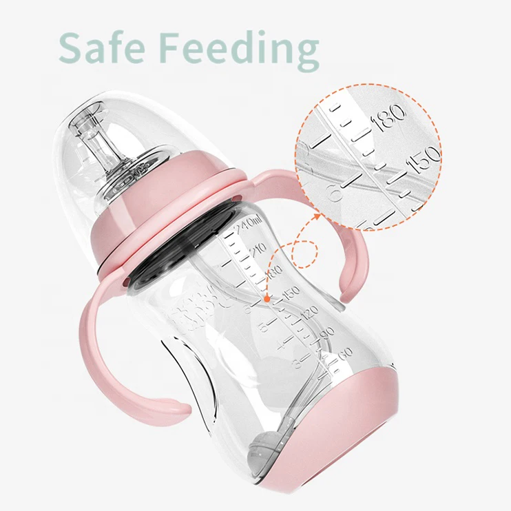 Baby Feeding Supplies Food Grade PP Plastic Milk Bottle BPA Free Feeding Temperature Sensing Baby Bottle