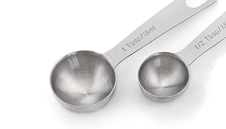 Кухонная ложка из нержавеющей стали для кофе и сахара, мерные ложки, чайные чашки