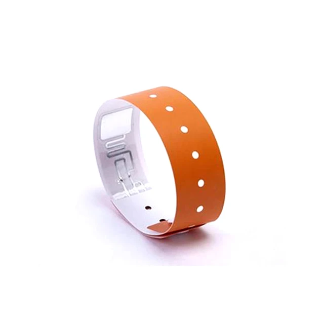 Custom Disposable RFID Cashless Wristband ticket to ride board game Paper NFC Bracelet for hospital or events
