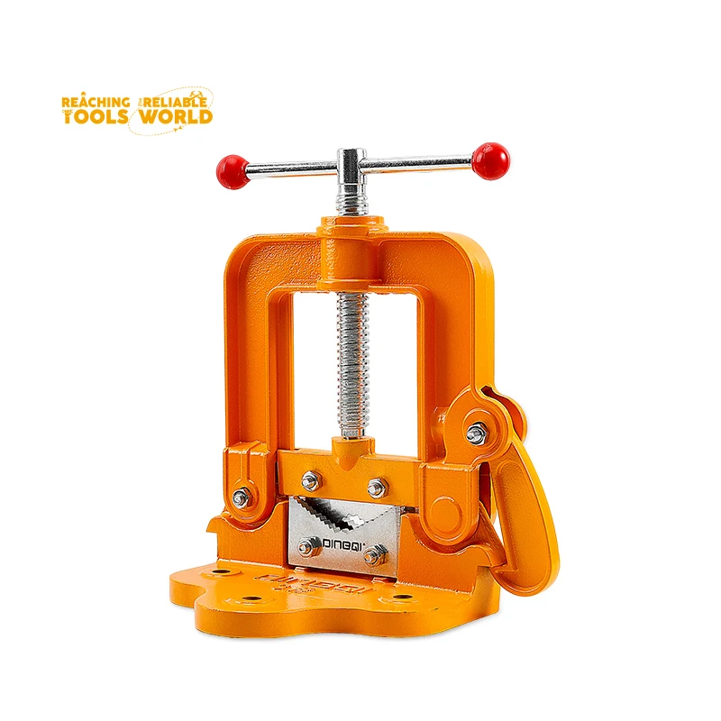 DINGQI 15-80mm Heavy Duty Hinged Vise For Pipes Bench Screw