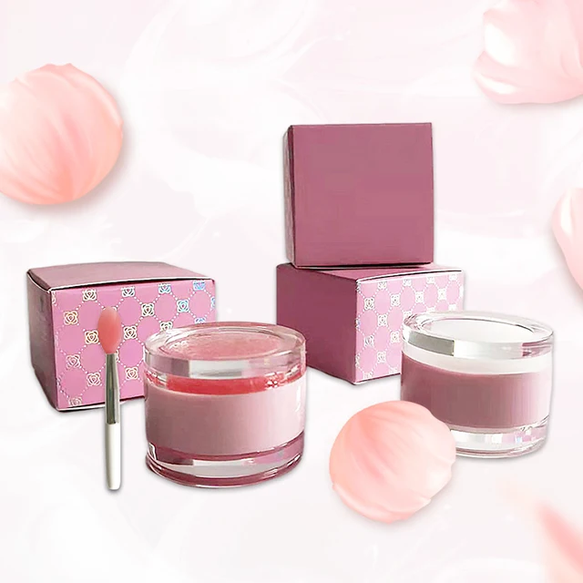 OEM 20g Natural Exfoliator Wholesale Custom Private Label Organic Sugar Vegan Pink Rose Diamond Lip Scrub Vendors