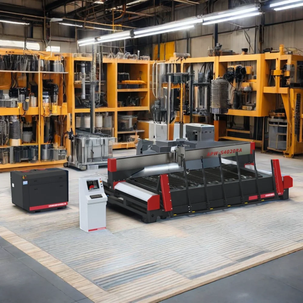 New Used 3 Axis Water Jet Cutting Machine for Marble Tile 220V Core Components Incl. Motor PLC Pump Engine Stone Cutting