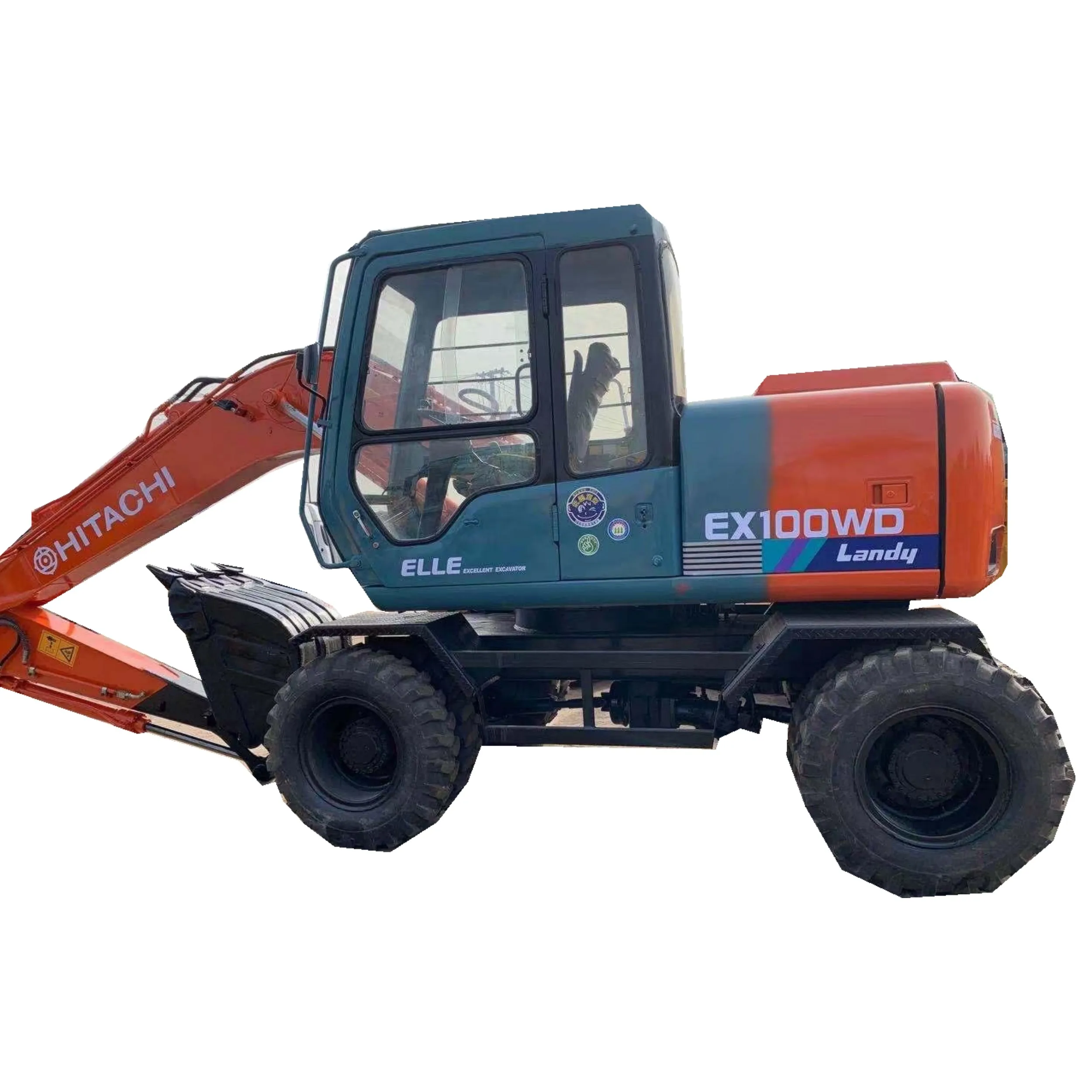 Japan HITACHI used Wheel excavator EX100W original Secondhand hydraulic machinery good condition brand Digger EX30U ZX35U ZX50