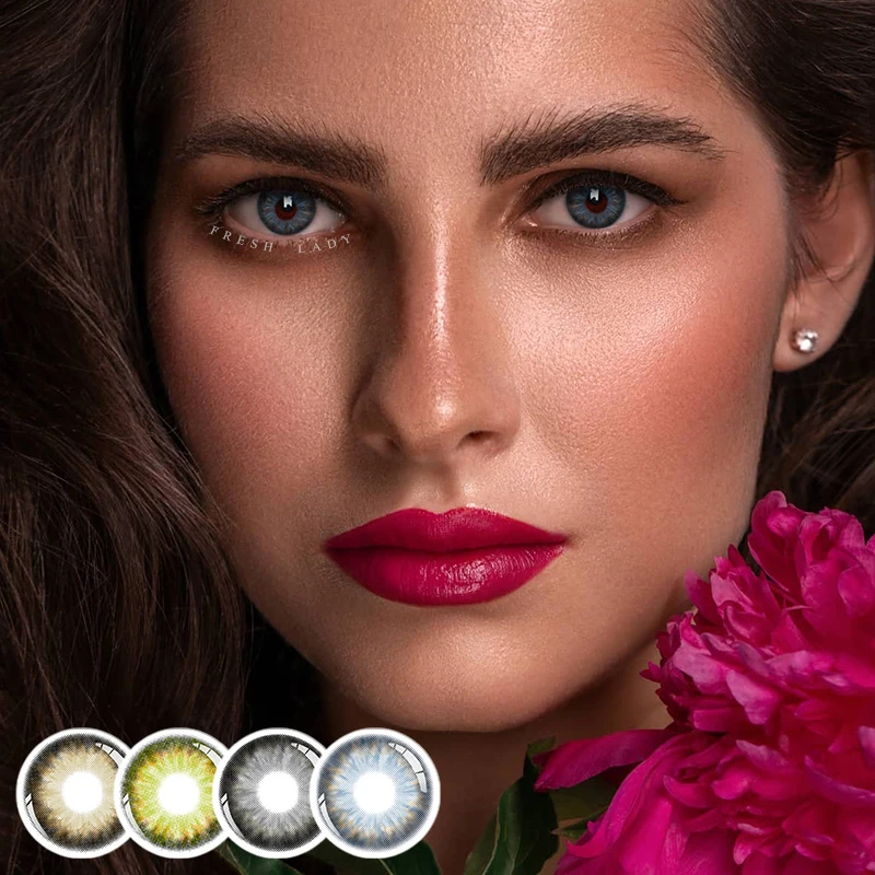 Liangguo Fresh Lady wholesale circle lentes de contacto de colores color eye contact lenses 