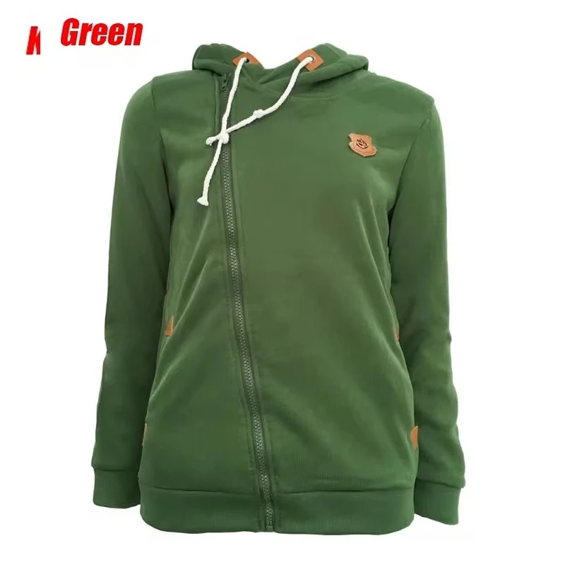 Factory Direct Sale Wholesale New Fashion Woman Sports Personality Side Zipper Hooded Sweatshirt Custom Logo Zip Up Hoodies