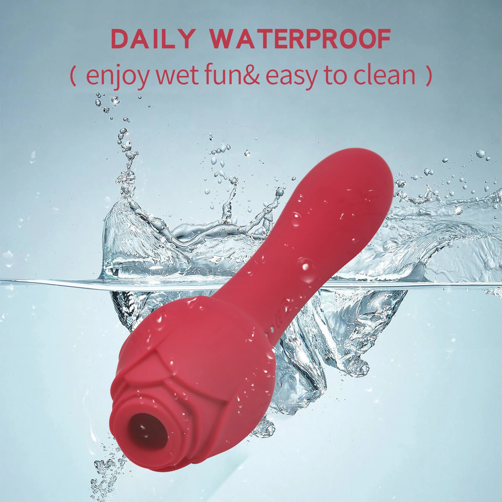 Rose Sucking Vibrator Dildo 2 in 1 Gadget Best Gift Rose Toy Vibrator for Woman