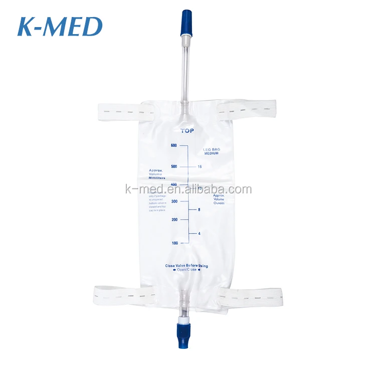 Factory Price Urine Collection Bag Medical Single Use 500ml 750ml Urine Leg Bag Disposable Urine Bag for Men