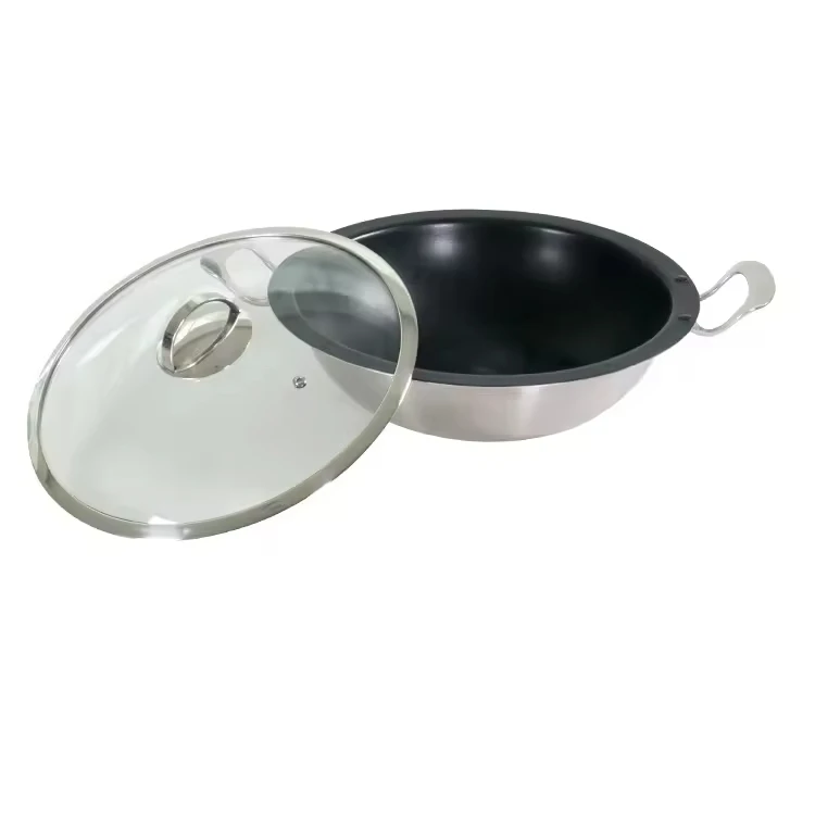 Home Kitchen Non-Stick Stir-Fry Pan Deep Frying Saute Braise Stew Dishwasher Safe