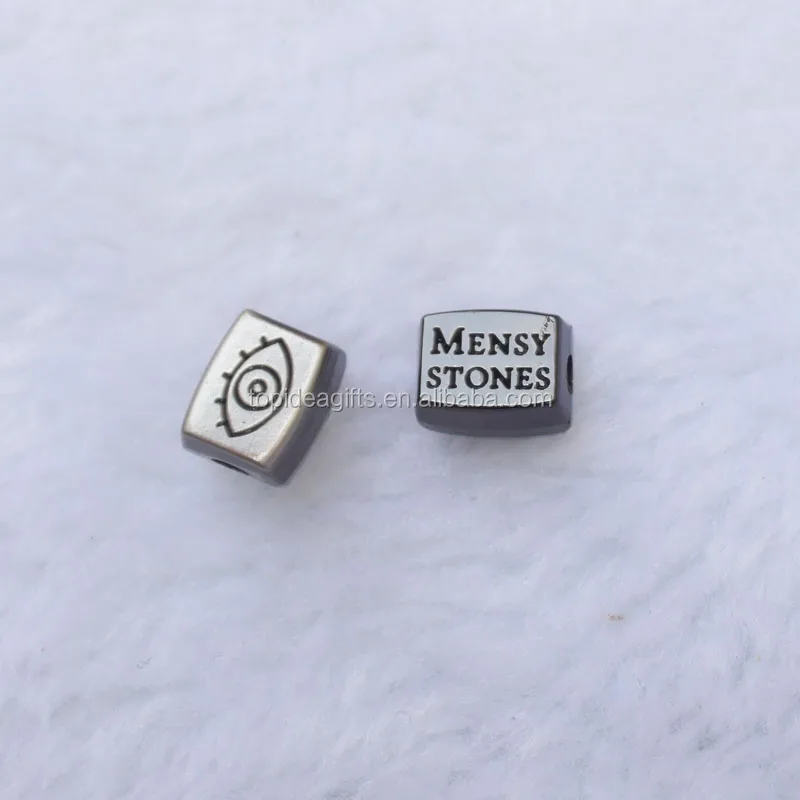 Fashion customized Four colors gold silver gun metal and black paint zinc alloy jewelry beads for bracelets