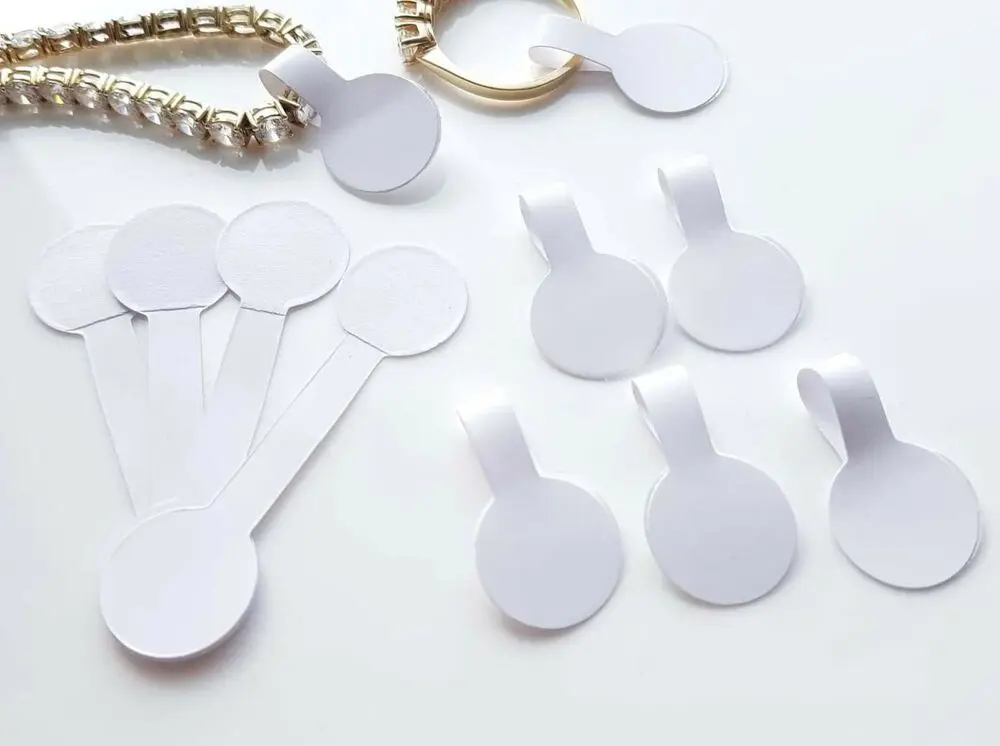 Custom logo folded space price label sticker paper jewelry self adhesive label ring sticker label