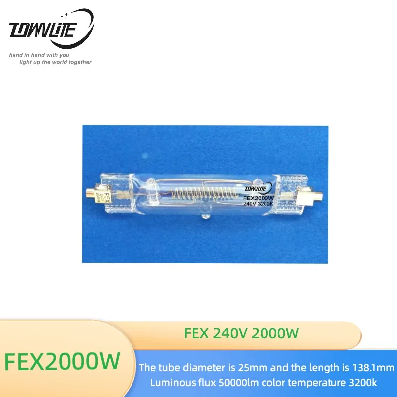 Double ended Halogen lamp FEX 240V 2000W Yellow Light Photography light large red head film and television light bulb