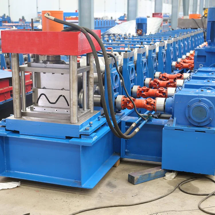 High-performance Custom Automatic Guardrail Post Roll Forming Machine With Welded Structural Steel