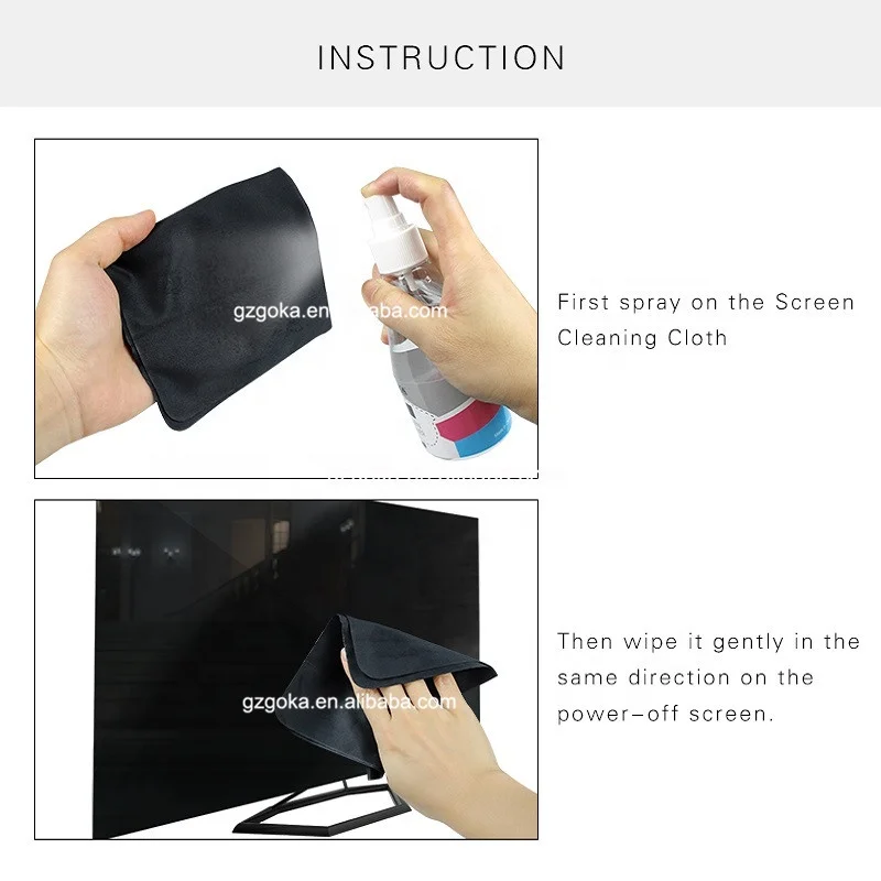 Брендовый настраиваемый нетоксичный очиститель ЖК-экрана ноутбука с салфеткой для чистки из микрофибры