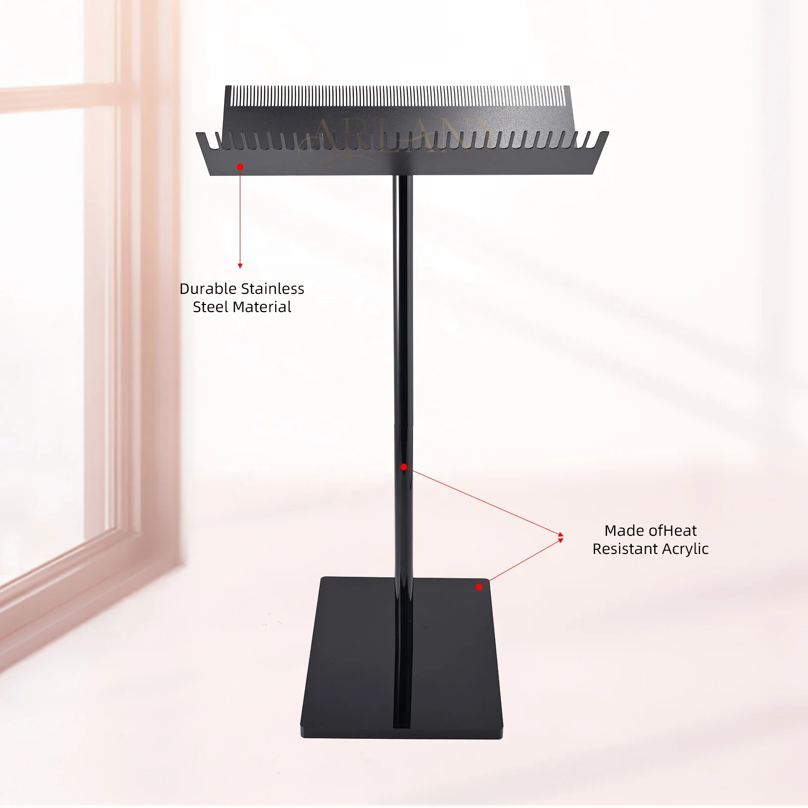 ARLANY Stainless Steel Hair Extension Holder Hair Extension Display Rack Tool for Washing Coloring Drying