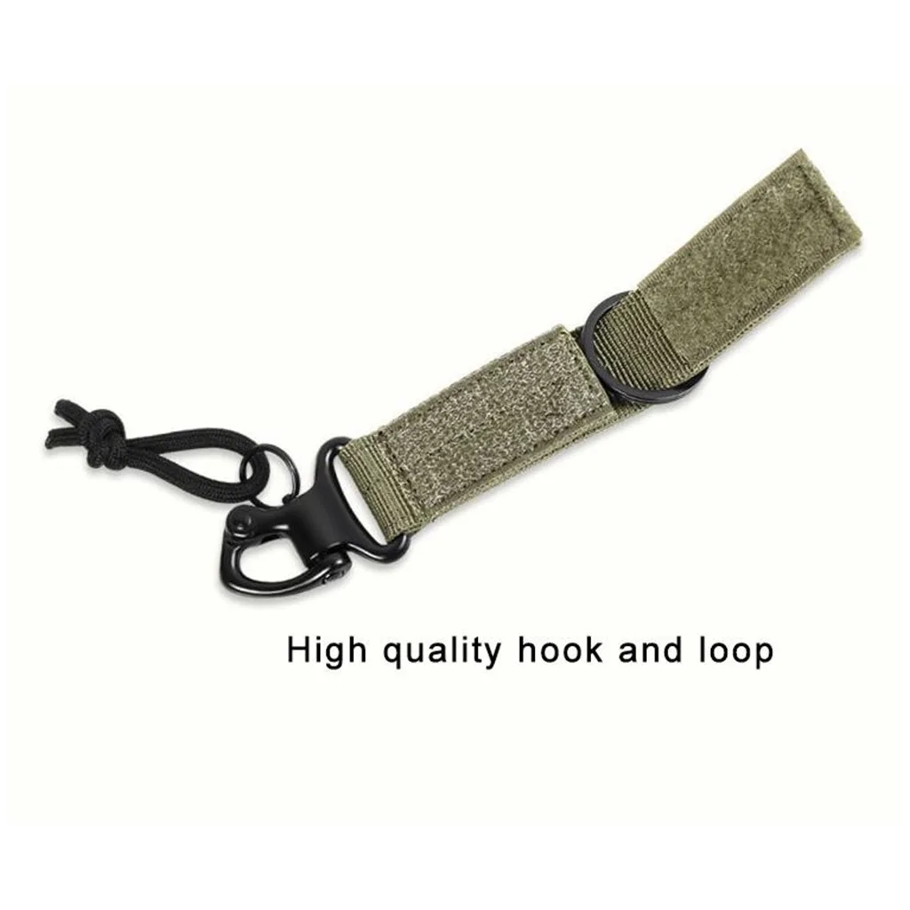 Cheap custom EDC molle climbing backpack hanging clip keychain nylon webbing carabiner hook tactical eagle beak belt buckle
