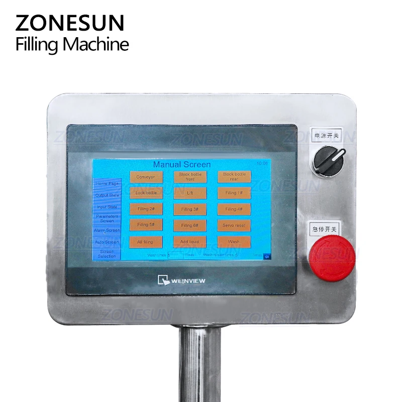 ZONESUN Automatic Six Head Liquid Detergent Viscosity Ointment Thick Paste Shampoo ketchup Honey Shaving Cream Filling Machine