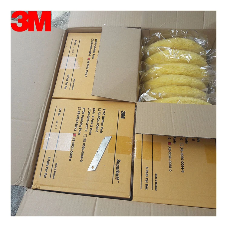3M 05705 Automotive 229 mm Double-sided Screw-on Round Wool Polishing Balls Buffing Pads