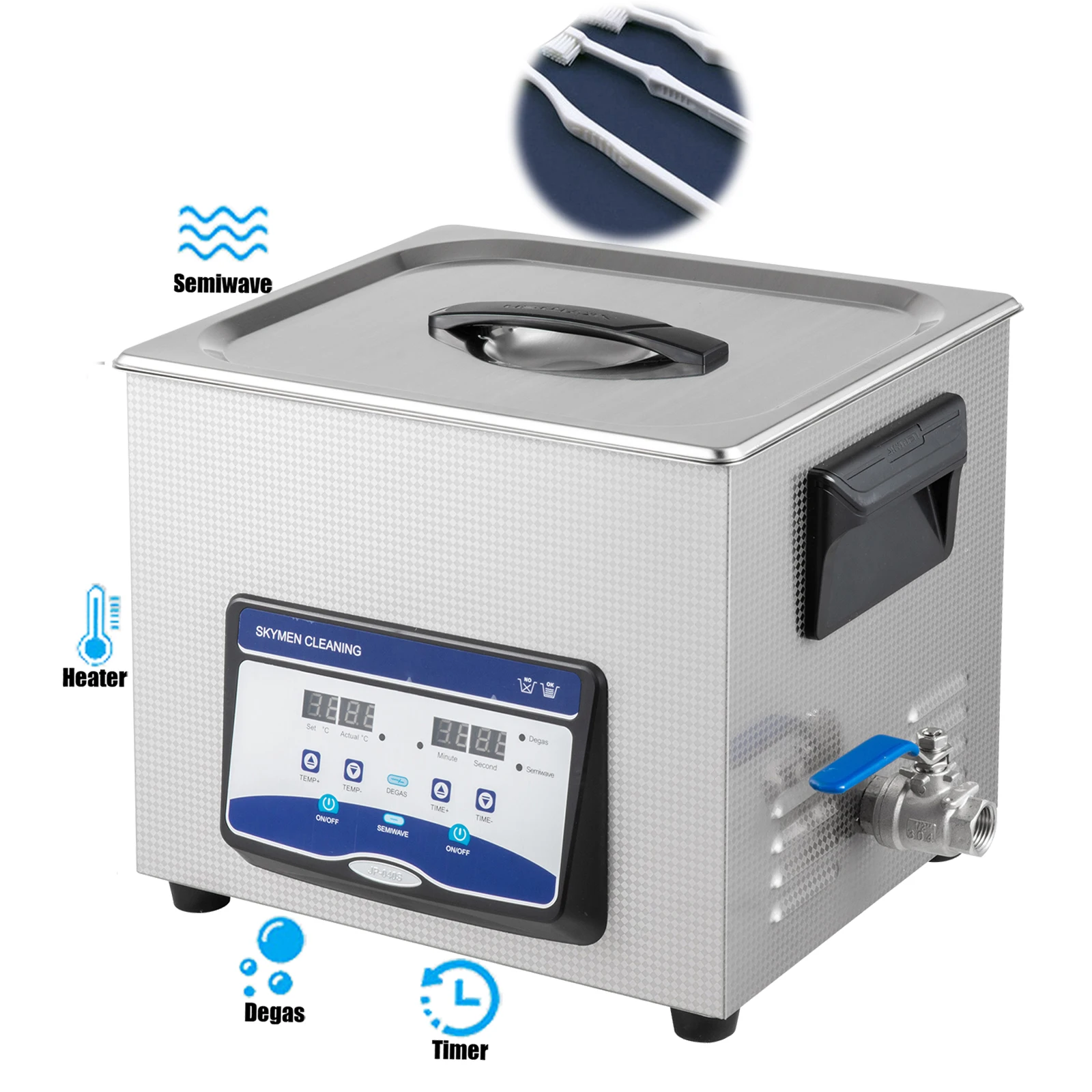 Ультразвуковой очиститель промышленный 10 л Цифровой ультразвуковой очиститель австралийская/Американская вилка