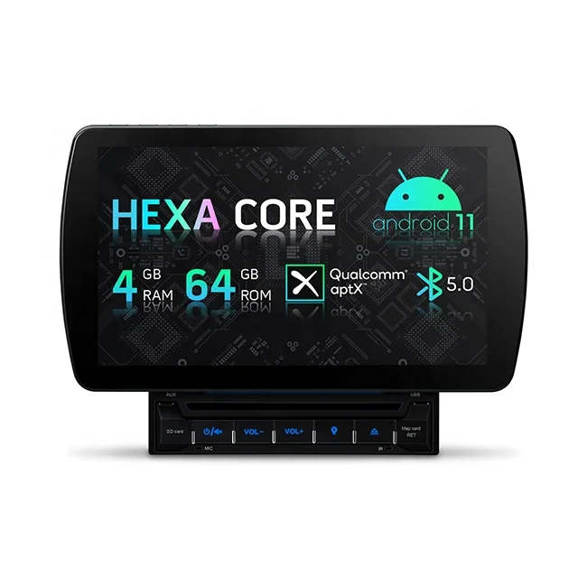 10.1 inch Universal 2 Din Hexa-Core Android  11 Car Navigation Stereo Player with G+G Screen 4K Video Playback XTRONS New UI