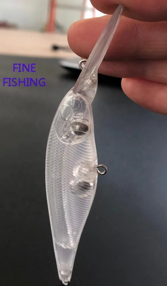 Unpainted fishing lure blank 8.6g 111mm Minnow bait lure body 204#