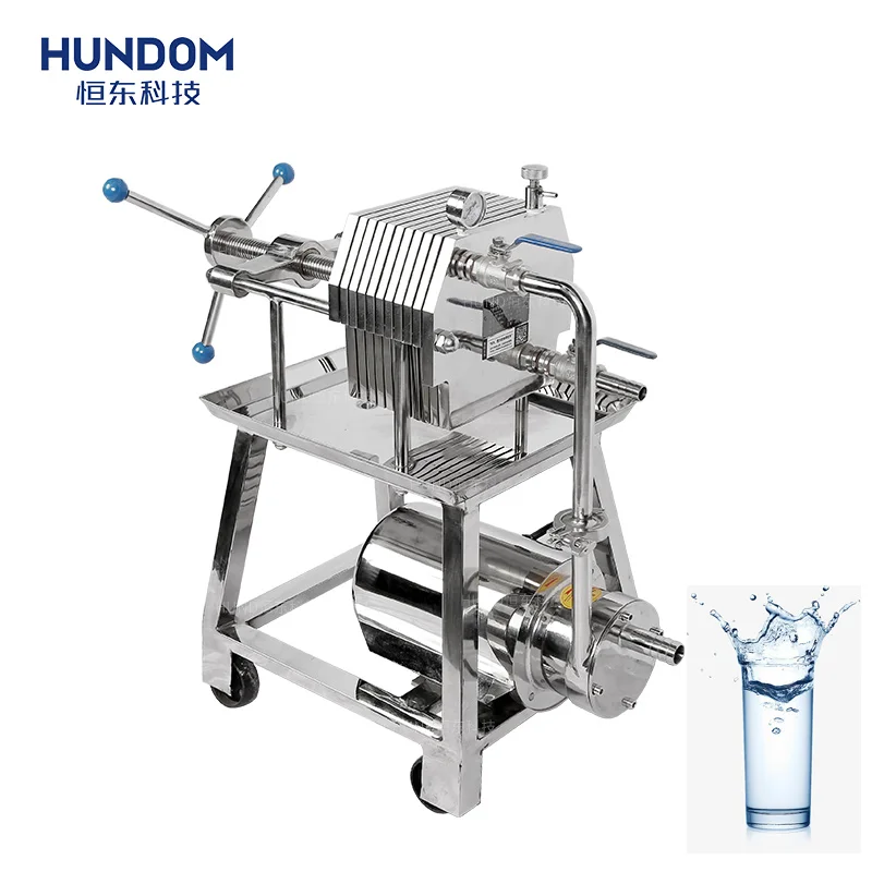 Small Stainless Steel Plate Filter Machine For Wine Plate Frame Filter Machine For Liquid Fine Filtration