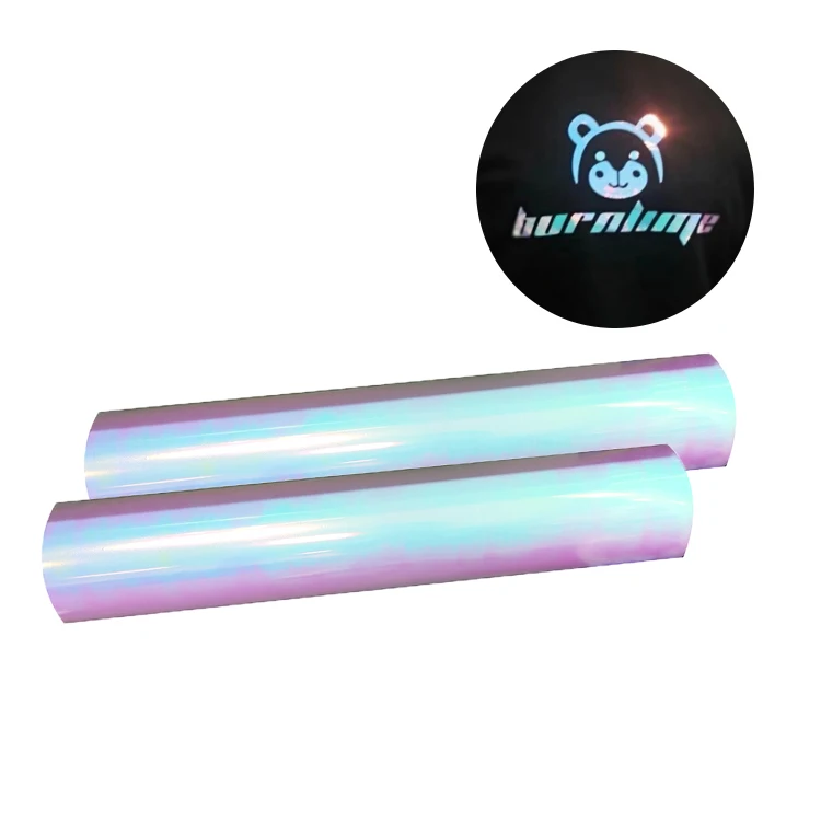 Yuanfan High Quality Hologram heat transfer vinyl for clothing t-shirt Iron on film textile fabric htv cricut