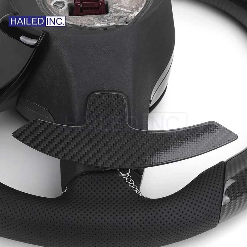 HAILED Custom Volante Glossy Black Carbon Steering Wheel for Mercedes Benz W204 W205 W207 W211 W212 W213 W221 W222 CLS C63 GT