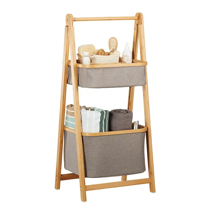 Decorative Oversize Wooden Clothes Storage Laundry Box Basket Bamboo Washing Hamper
