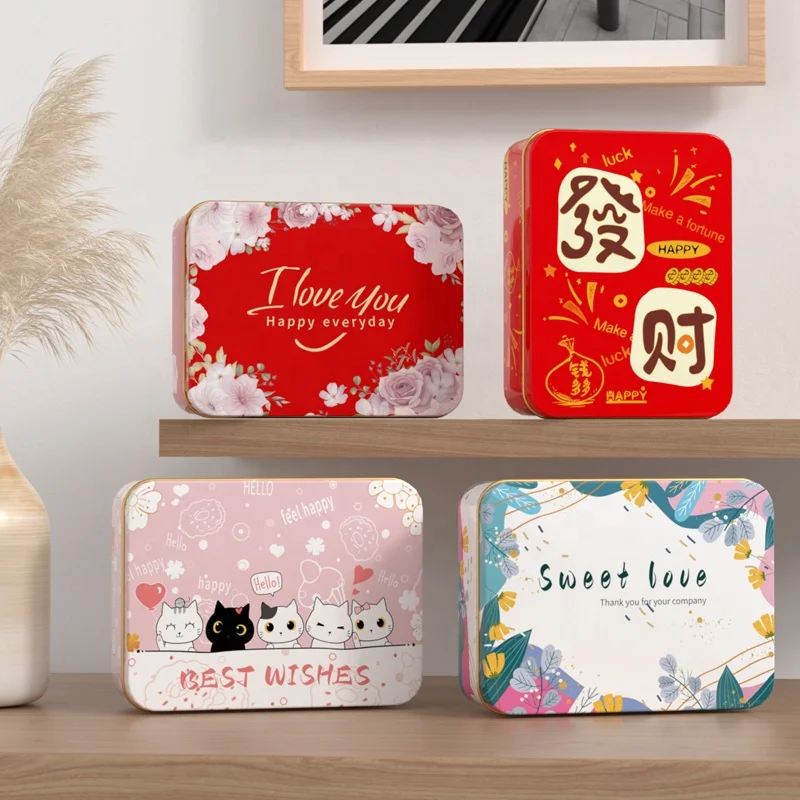 custom tin can customized packaging and logo printing small metal packing tin box