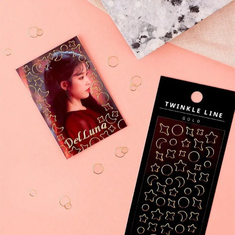 Customized Gold Foil and Silver Foil  Sticker Sky Stickers for Arts DIY Photocards