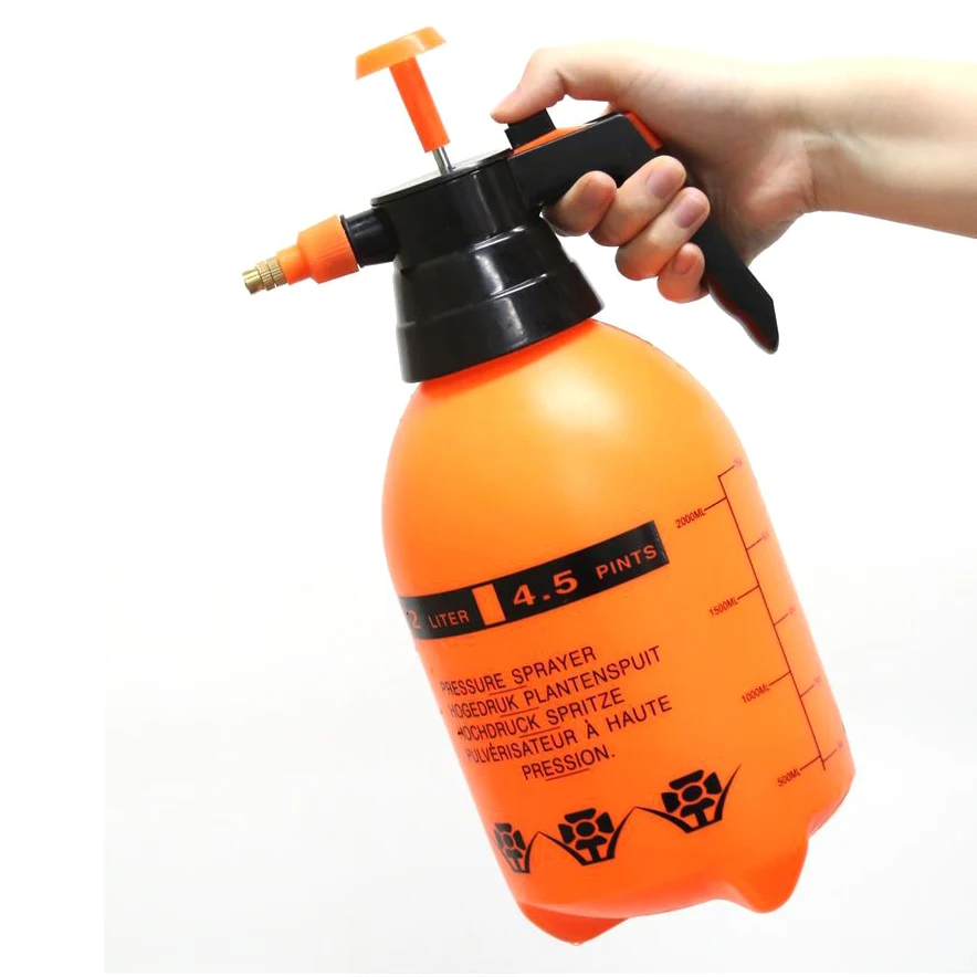 china atomizer high pressure sprayer 2l/3l orange hand pressure trigger sprayer bottle manual garden watering pump spray bottle