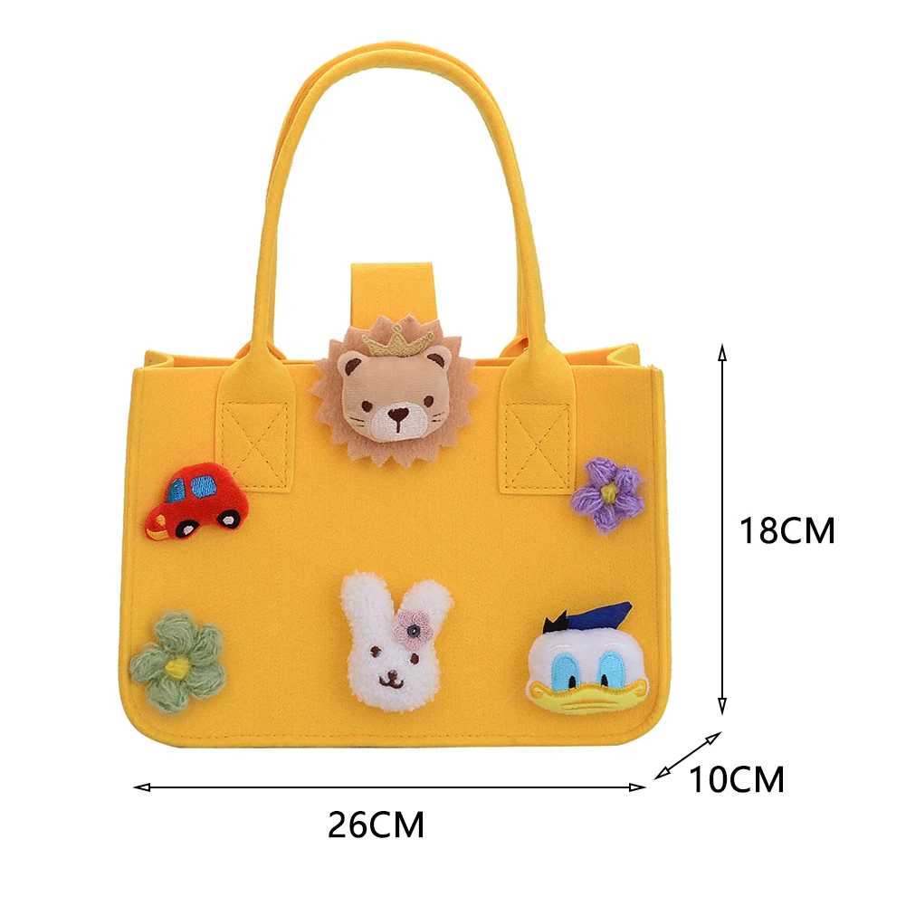 Children Doll Felt Sculpture Female Handbags Cartoon Party Gift bags Gift Bag Birthday Luxury Children Tote Shopping Bags