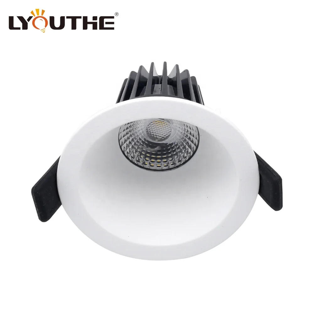 Cob 8w die casting aluminum anti glare  down light ip44 modern recessed dali dimmable led downlight indoor