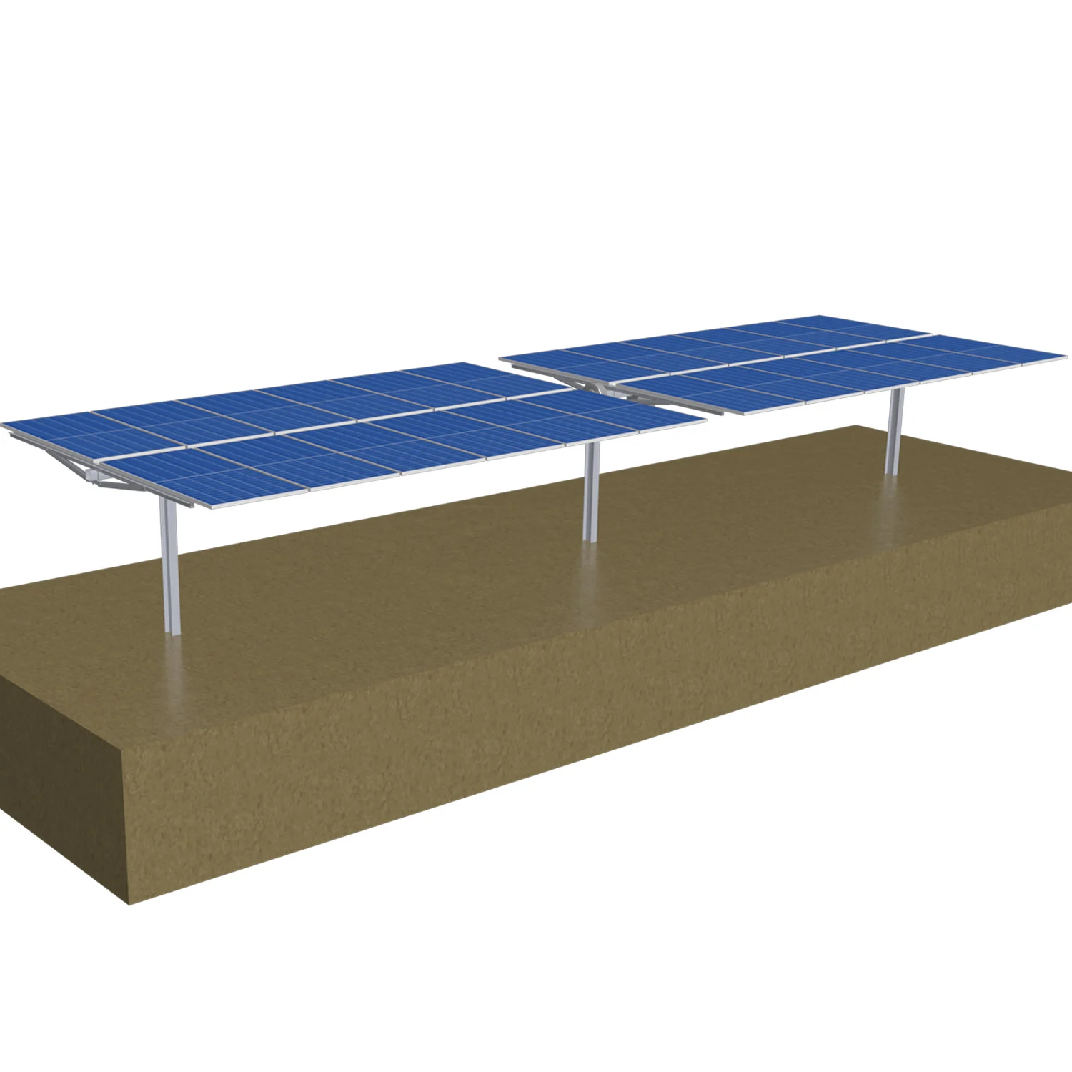 East West Oriention Single Flat Axis Solar Tracking System Sun Tracker Max 90 Solar Modules Per Row Slewing Drive,24v DC Motor