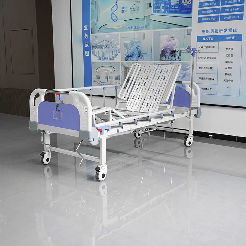 Crank Hospital Bed for Home Care Medical Rehabilitation Beds Metal Health and Wellness Equipment for Nursing Homes