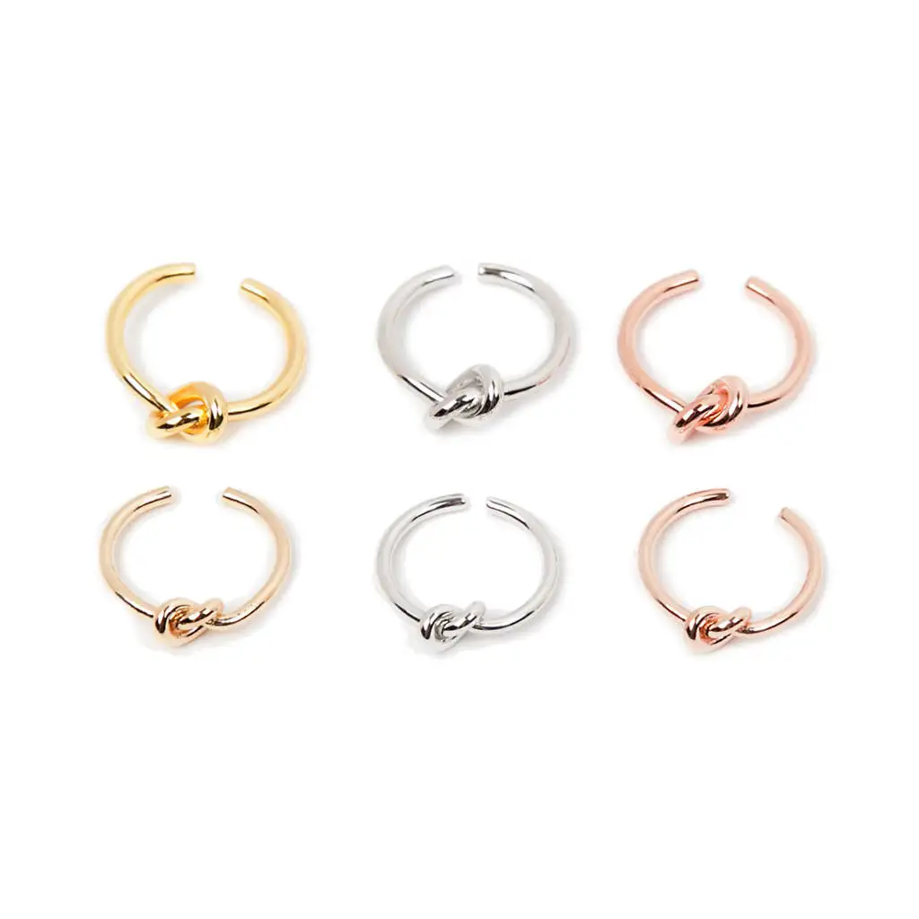 925 Sterling Silver Love Knot Ring Promise Adjustable Friendship Knot Ring For Lady