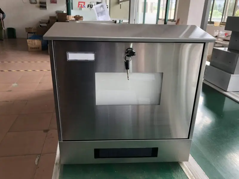 
Solar House Number LED Mailbox Stainless Steel Letterbox With Newspaper Holder 