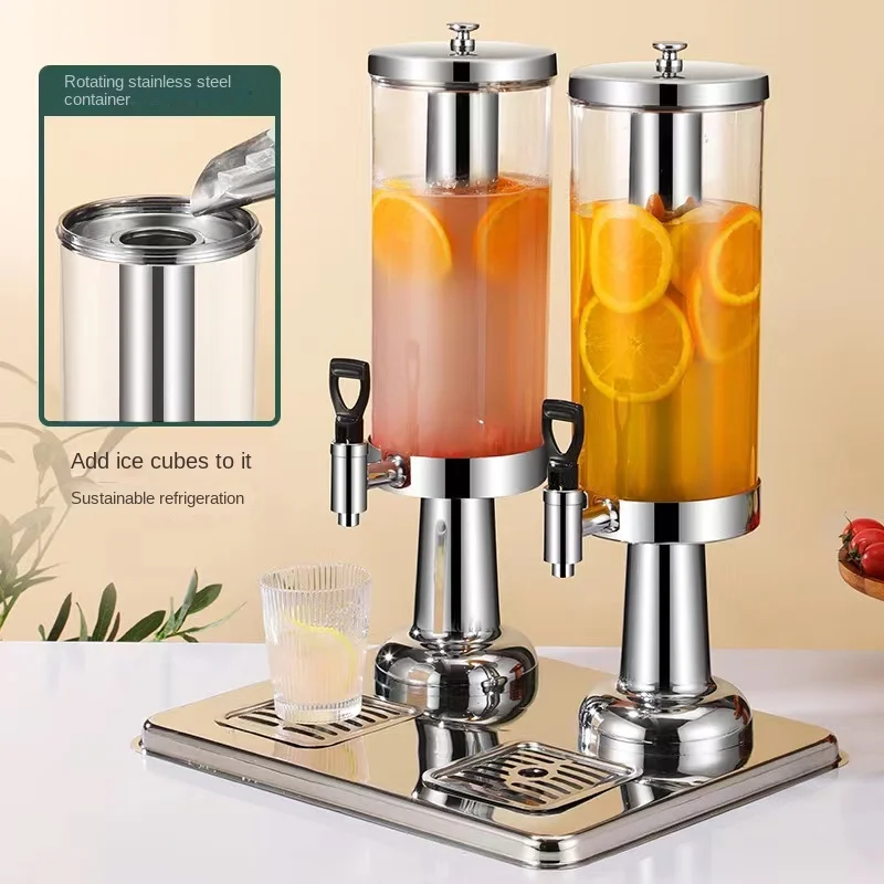 Restaurant beverage double head conjoined juice distribution beverage barrel coffee tripod
