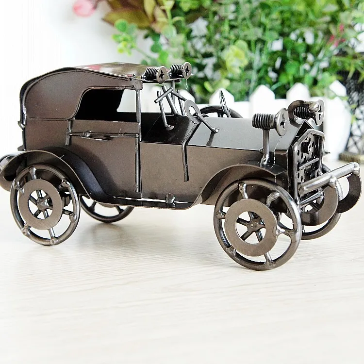 Supply antique motorcycle metal crafts classic car model