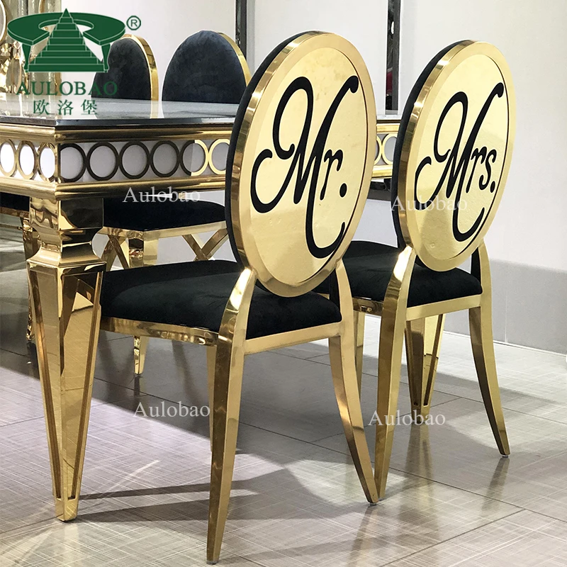 Mr and Mrs black velvet bride and groom wedding chair love seat