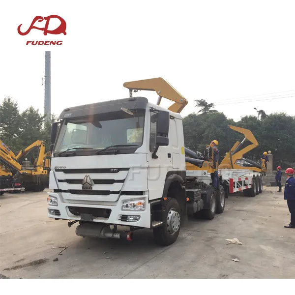 40Ft Container Side Loader 3 Axle Container Crane Trailer Container Side Lifter for sale