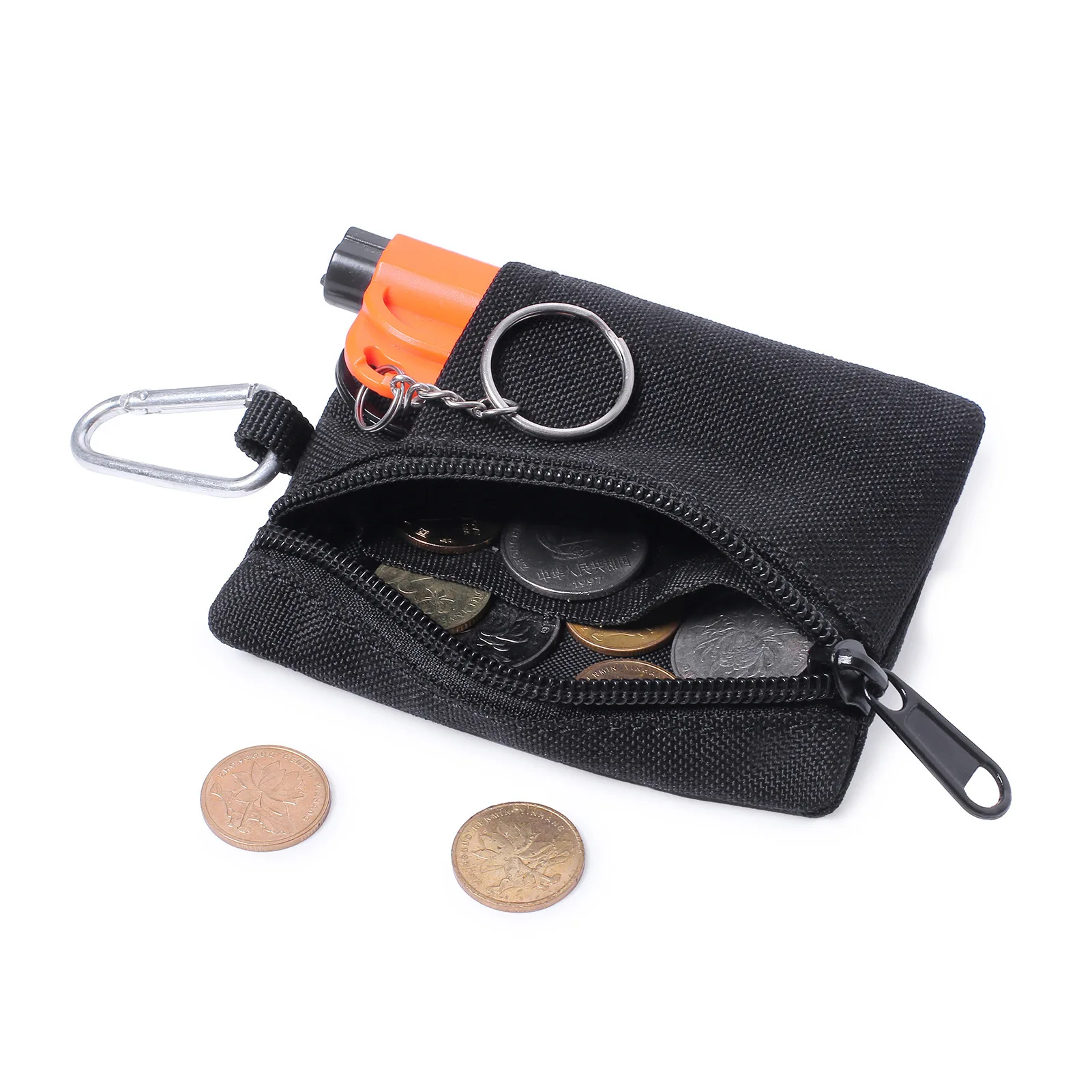Tactical Mini Size Keychain Pouch EDC Pocket Organizer Belt Gear Coin Purse with ID Card Holder Car Fob Key Waist Case